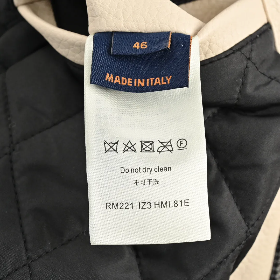 Louis Vuitton/Louis Vuitton 23Fw contrasting color patchwork baseball jacket